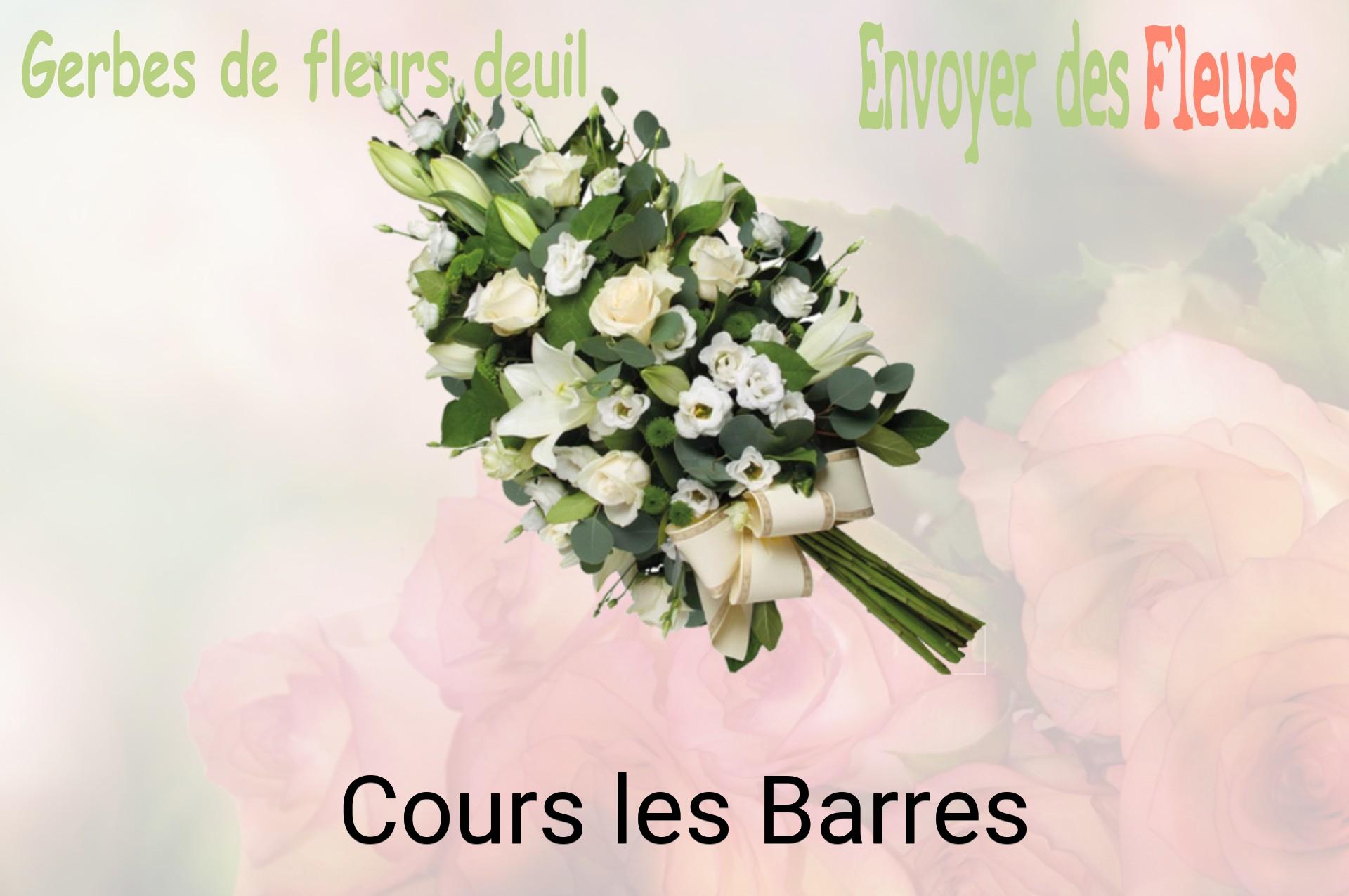 Gerbe de fleurs de deuil livrée à Cours-les-Barres